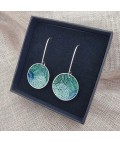 Earrings | Koorie Tales | Colour Season | Domed Earrings | Green | 22mm Long hook